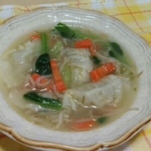 手作り餃子で☆中華スープ(*^^*)☆